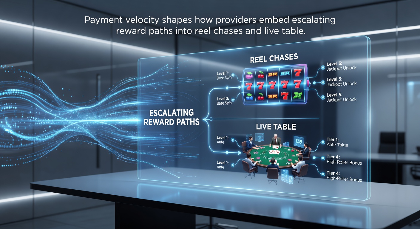 Live table interfaces displaying velocity-linked reward paths and bonus escalators