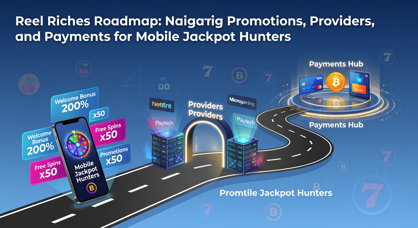 Close-up of game provider logos like NetEnt, Microgaming, and Playtech arrayed on a mobile screen, with jackpot meters rising dramatically and promotional icons overlayed for a roadmap to riches